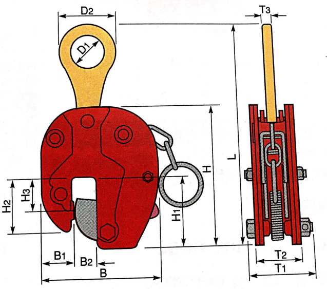 vertical lifting clamp