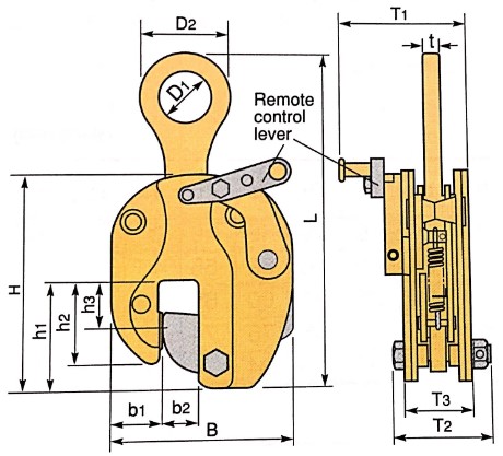 vertical lifting clamp