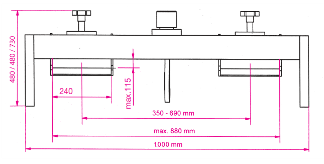 Aluminum Forklift lifting Beam